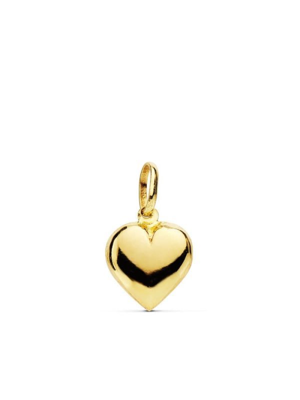 18K COLGANTE CORAZON LISO 10X8 MM