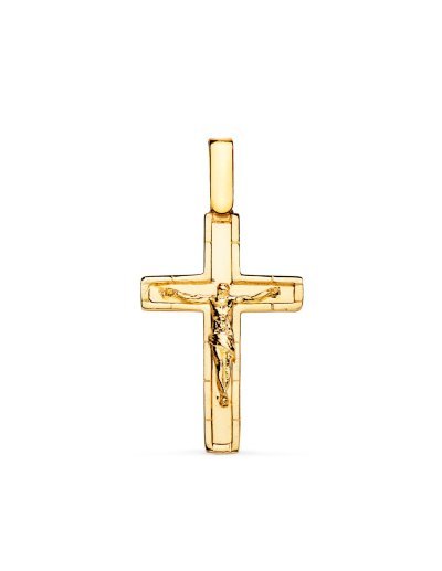 18K CRUZ ORO AMARILLO CON...
