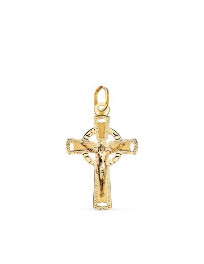 18K CRUZ ORO AMARILLO CON...