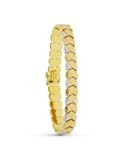 18K PULSERA ORO BICOLOR...