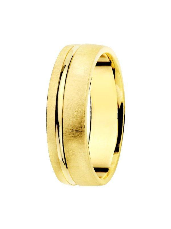 18K ALIANZA ORO AMARILLO MATE Y...