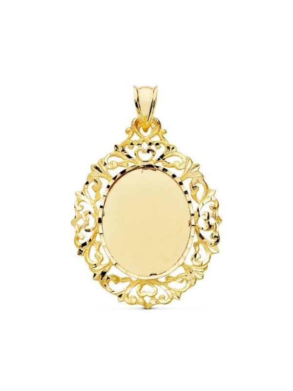 18K CHAPA CERCO CALADO 40X30 MM