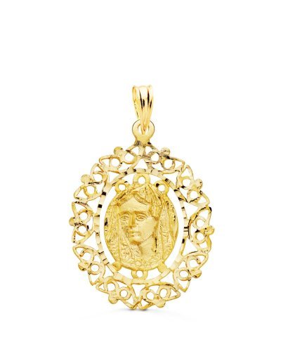 18K MEDALLA VIRGEN DE LA...