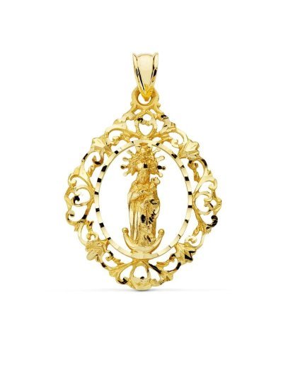 18K MEDALLA VIRGEN DE LA...