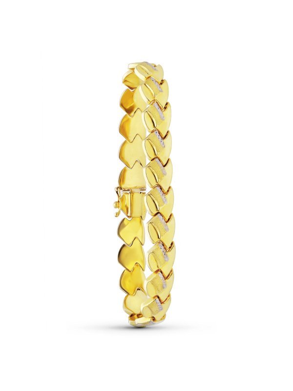 18K PULSERA ESTAMPACION 20 CM 12.15 GR