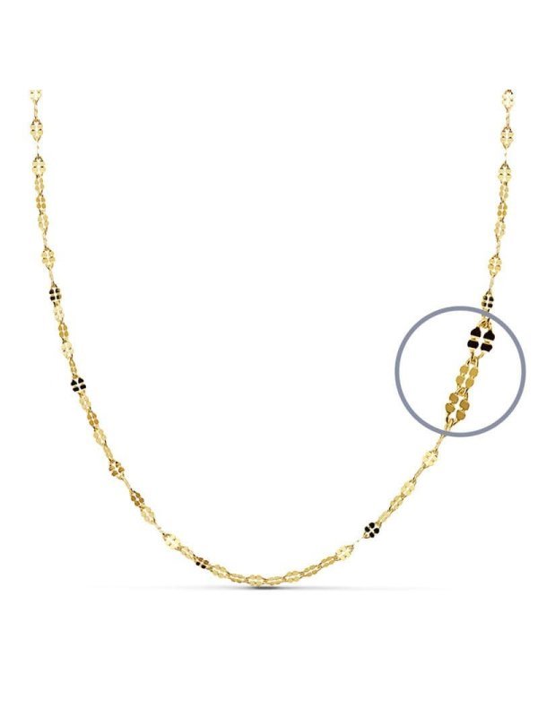 18K CADENA MACIZA DIAMANTADA 45 CMX1.5.