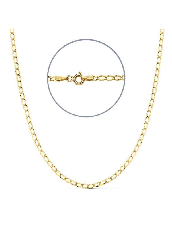 18K CADENA BILBAO HUECA 45CM 2 MM