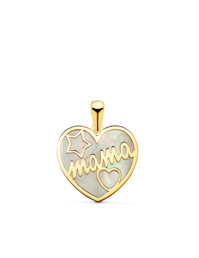 18K COLGANTE DE CORAZON CON...