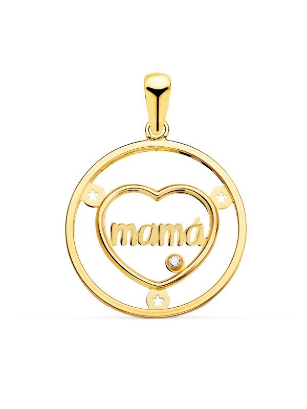 18K COLGANTE ORO AMARILLO CORAZON CON...