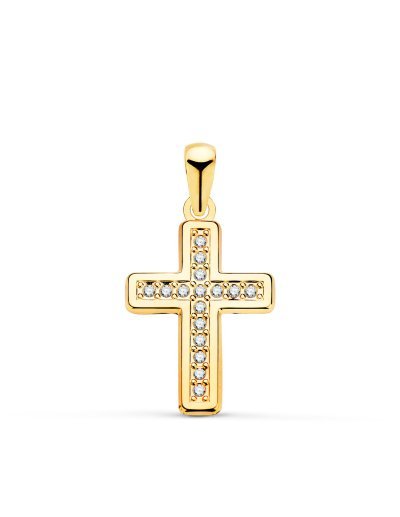 18K CRUZ ORO AMARILLO CON...