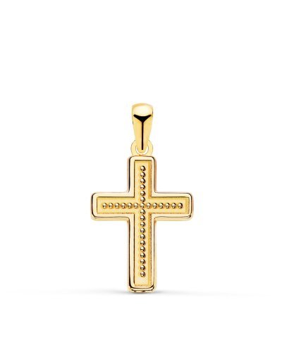 18K CRUZ ORO AMARILLO CON...
