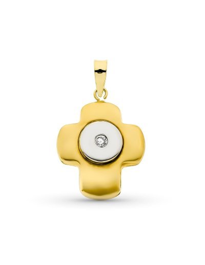18K CRUZ ORO BICOLOR...
