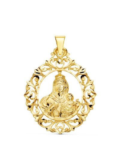 18K MEDALLA VIRGEN DEL...