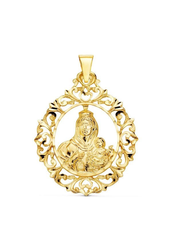 18K MEDALLA VIRGEN DEL CARMEN ORLA...