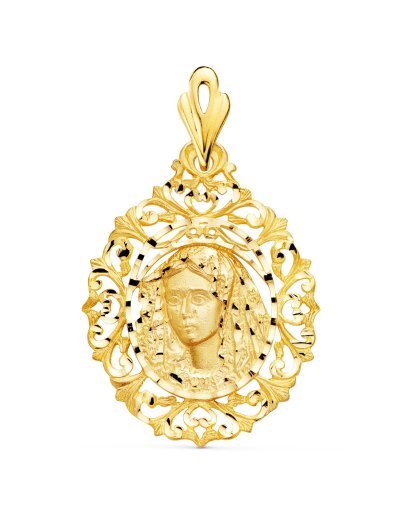 18K MEDALLA VIRGEN DE LA...