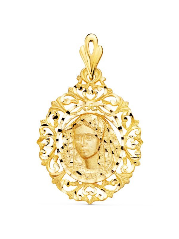 18K MEDALLA VIRGEN DE LA MACARENA...
