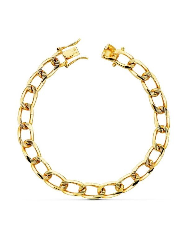 18K PULSERA ORO AMARILLO BARBADA...