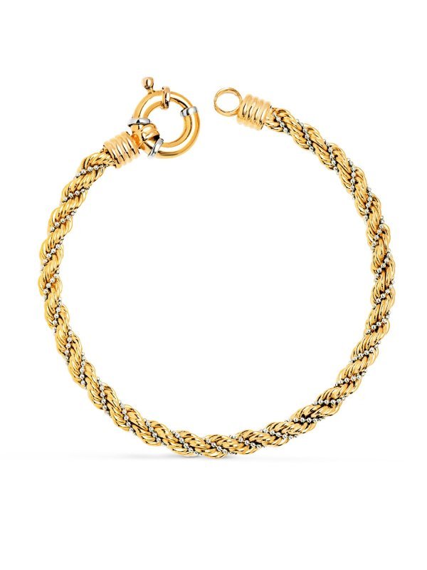 PULSERA AMARILLO CORDON. 21 CM. 5 MM