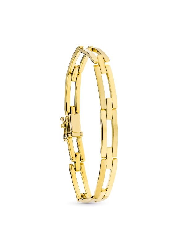 18K PULSERA ORO AMARILLO ESLABON...
