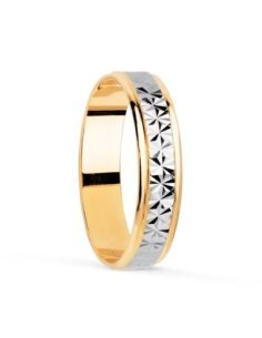 18K ALIANZA ORO BICOLOR...