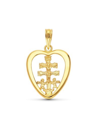 18K CORAZON CARAVACA 20X16 MM