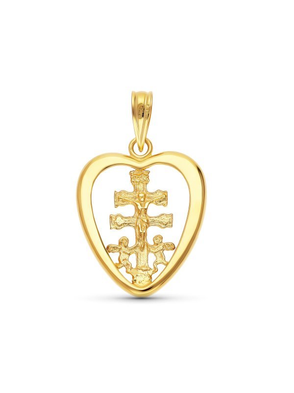 18K CORAZON CARAVACA 20X16 MM