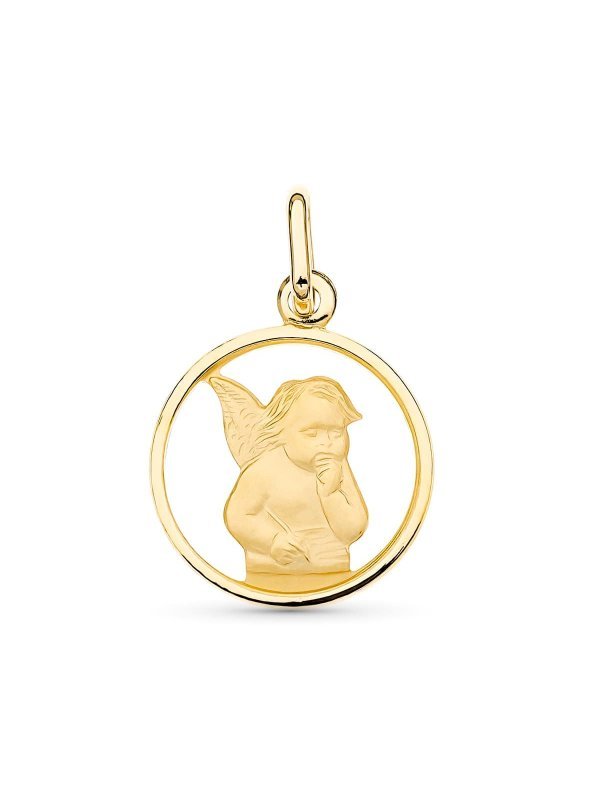 18K COLGANTE ORO AMARILLO ANGELITO 14 MM