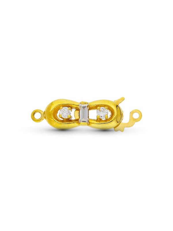 18K FORNITURA BROCHE DE COLLAR ORO...