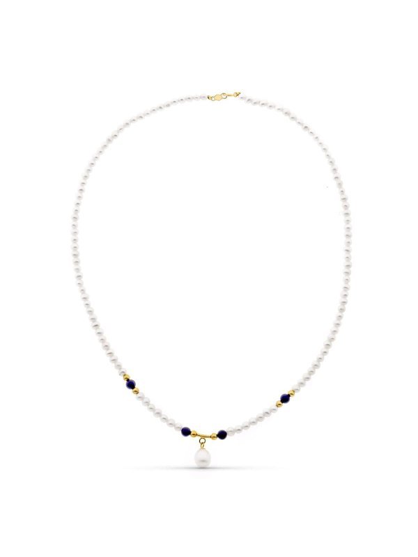 18K COLLAR ORO AMARILLO PERLA CONCHA...