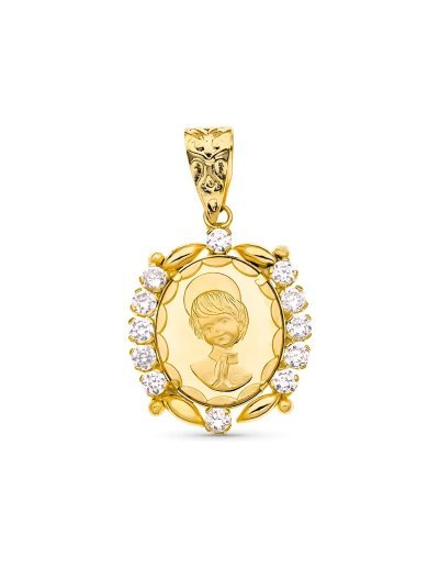 18K MEDALLA ORO AMARILLO...
