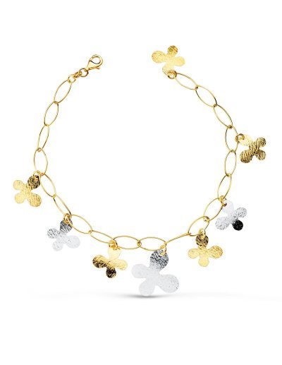 18K PULSERA ORO BICOLOR...