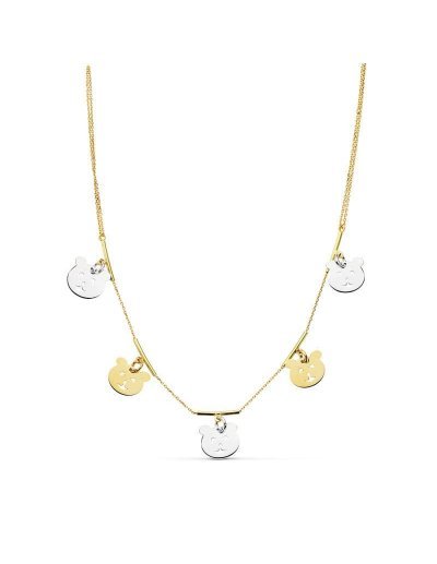 18K GARGANTILLA BICOLOR OSO...