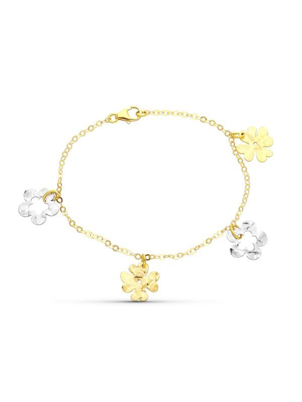 18K PULSERA BICOLOR 17 CM