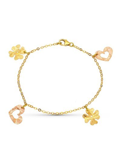 18K PULSERA ORO BICOLOR...