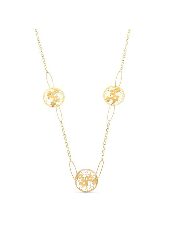 18K GARGANTILLA ORO AMARILLO FLORES