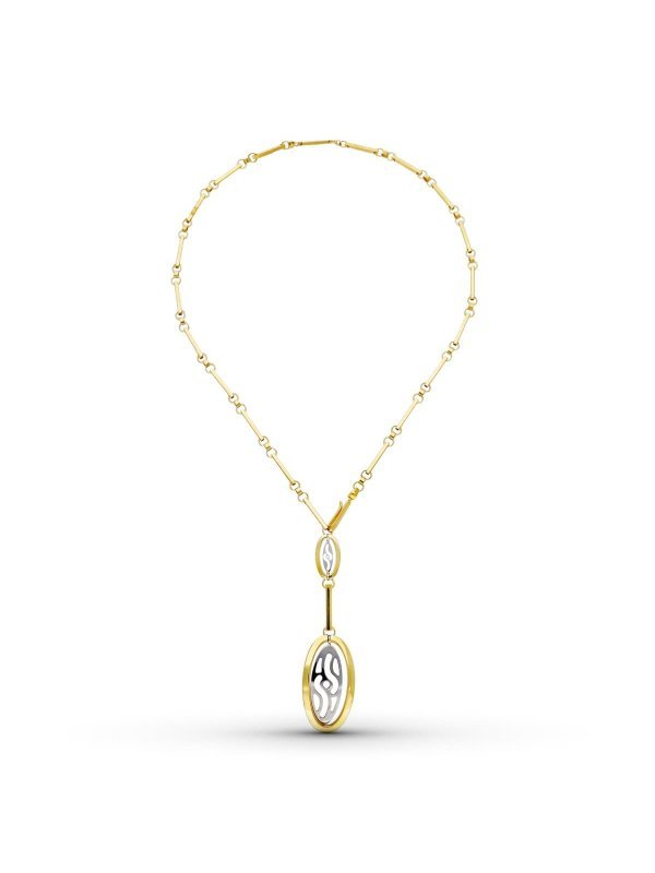 18K GARGANTILLA ORO BICOLOR 45 CM