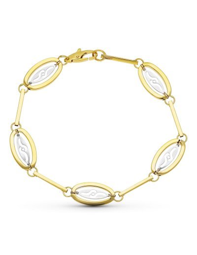 18K PULSERA ORO BICOLOR...