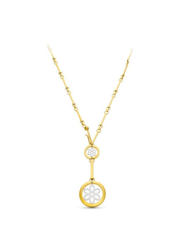 18K GARGANTILLA ORO BICOLOR CIRCULOS...