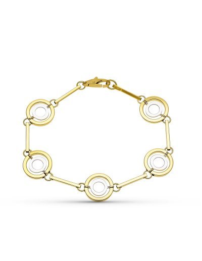18K PULSERA ORO BICOLOR...