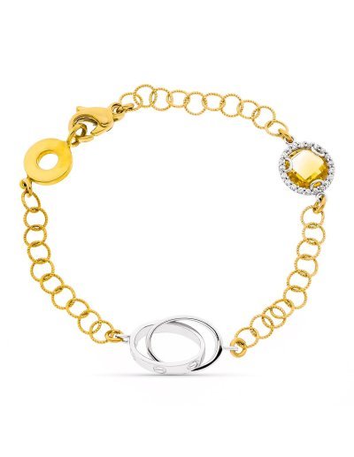 18K PULSERA ORO BICOLOR...