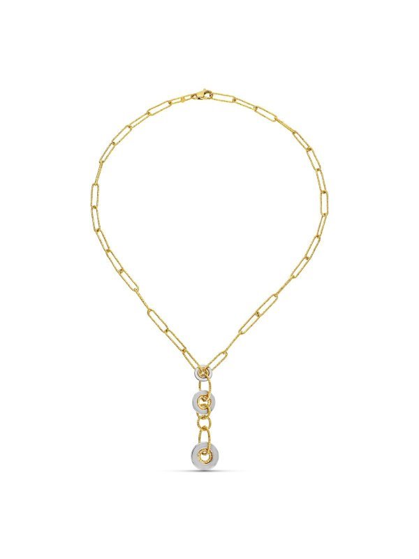 18K GARGANTILLA ORO BICOLOR MOTIVO