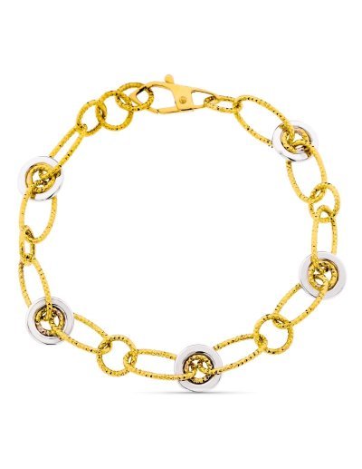18K PULSERA ORO BICOLOR 18K...