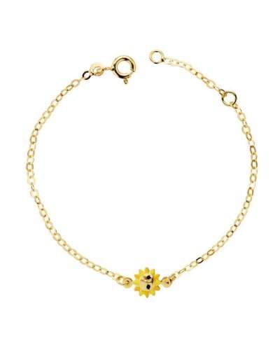 18K PULSERA NIÑA SOL...
