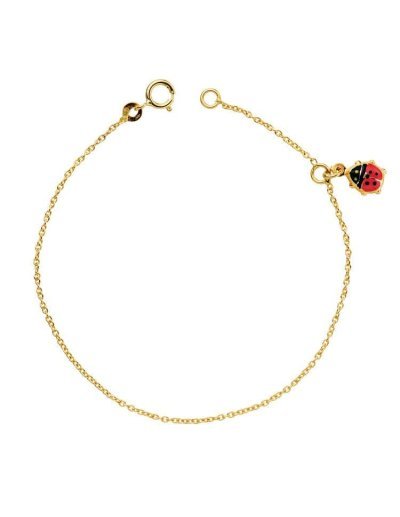 18K PULSERA NIÑA MARIQUITA...