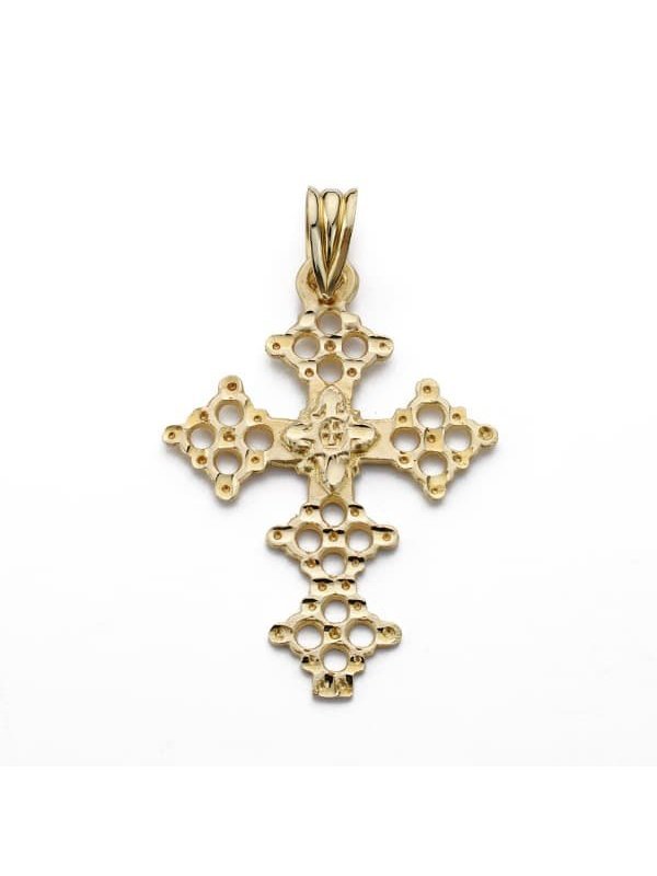 18K CRUZ CANJAYAR. 31X22 MM