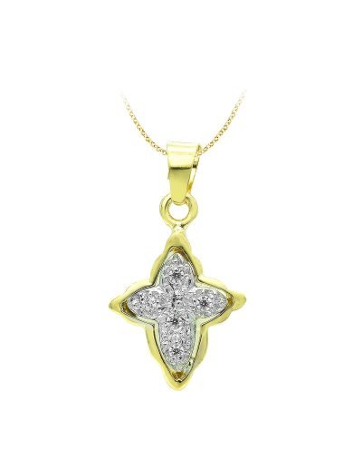 18K CRUZ ORO BICOLOR...