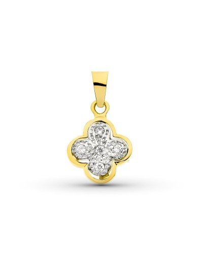 18K CRUZ ORO BICOLOR CON...