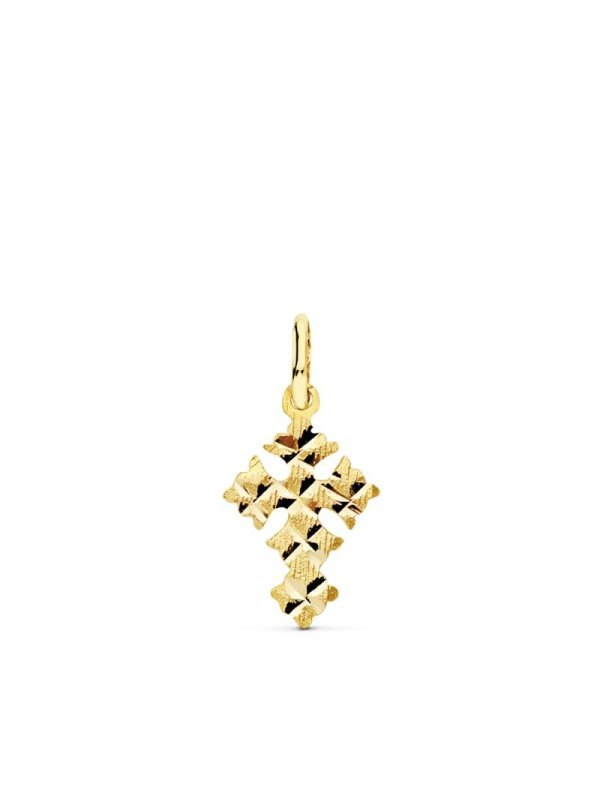18K CRUZ PEQUEÑA CANJAYAR. 13X8 MM