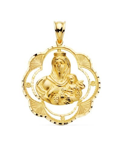 18K MEDALLA VIRGEN DEL...