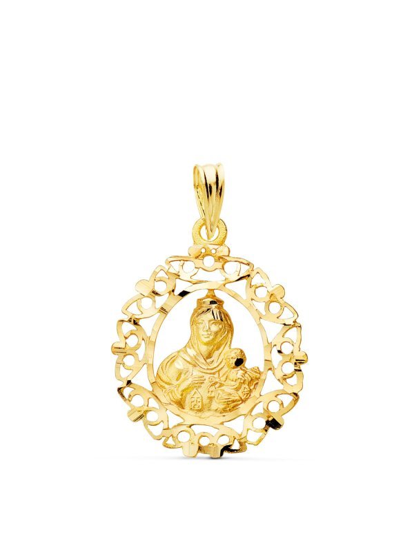 18K MEDALLA VIRGEN DEL CARMEN ORLA...